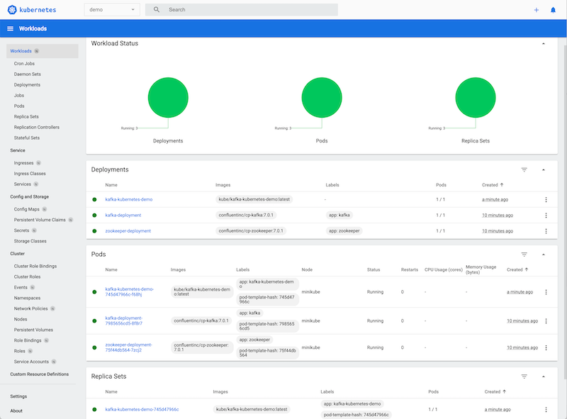 Figure 3: minikube dashboard