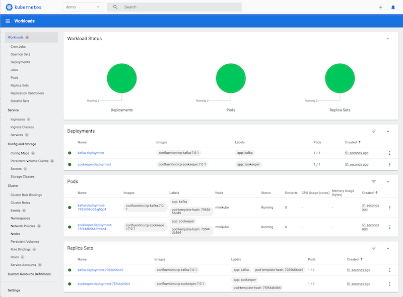 Figure 4: minikube dashboard