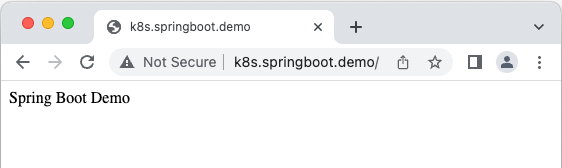 Figure 8: Spring Boot application landing page